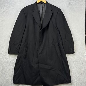 Coppley Loro Piana Storm System Rain Wind Wool Overcoat Sports Mens 52R Black
